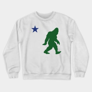 Old Maine Flag with Big  Foot Crewneck Sweatshirt